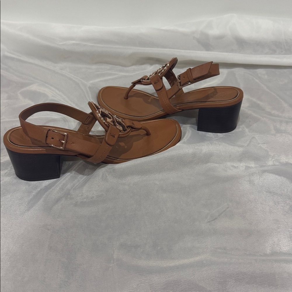 Tory Burch 6.5 Metal Miller Wedge Heels - Picture 9 of 9